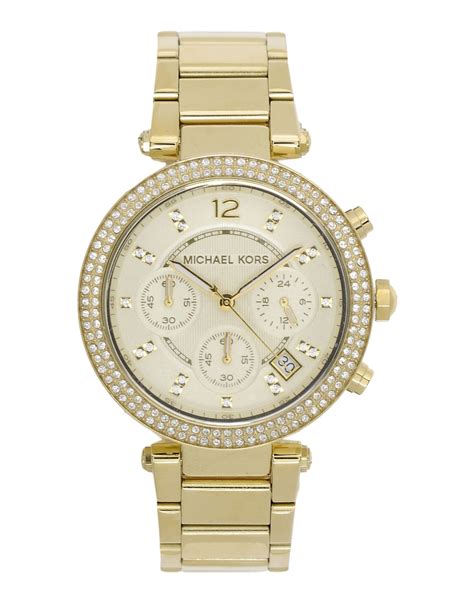 michael kors women's parker gold-tone watch mk5354|michael kors parker mk5354.